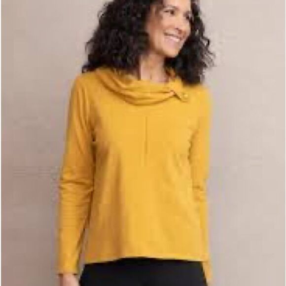 NWT Habitat 27537 Enamel Button Neck Mist Cowl Top Sz S/M - Picture 8 of 9